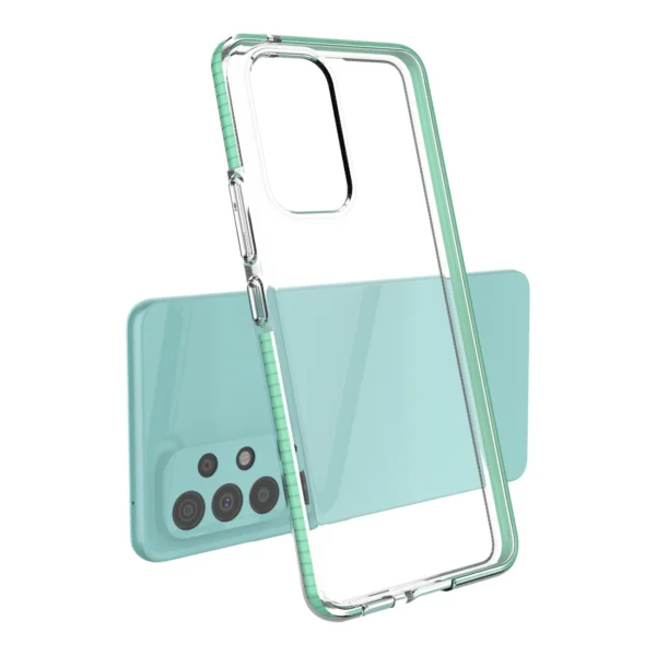 Spring Case Cover Gel TPU Cover with Colorful Frame for Samsung Galaxy A53 5G blackeng