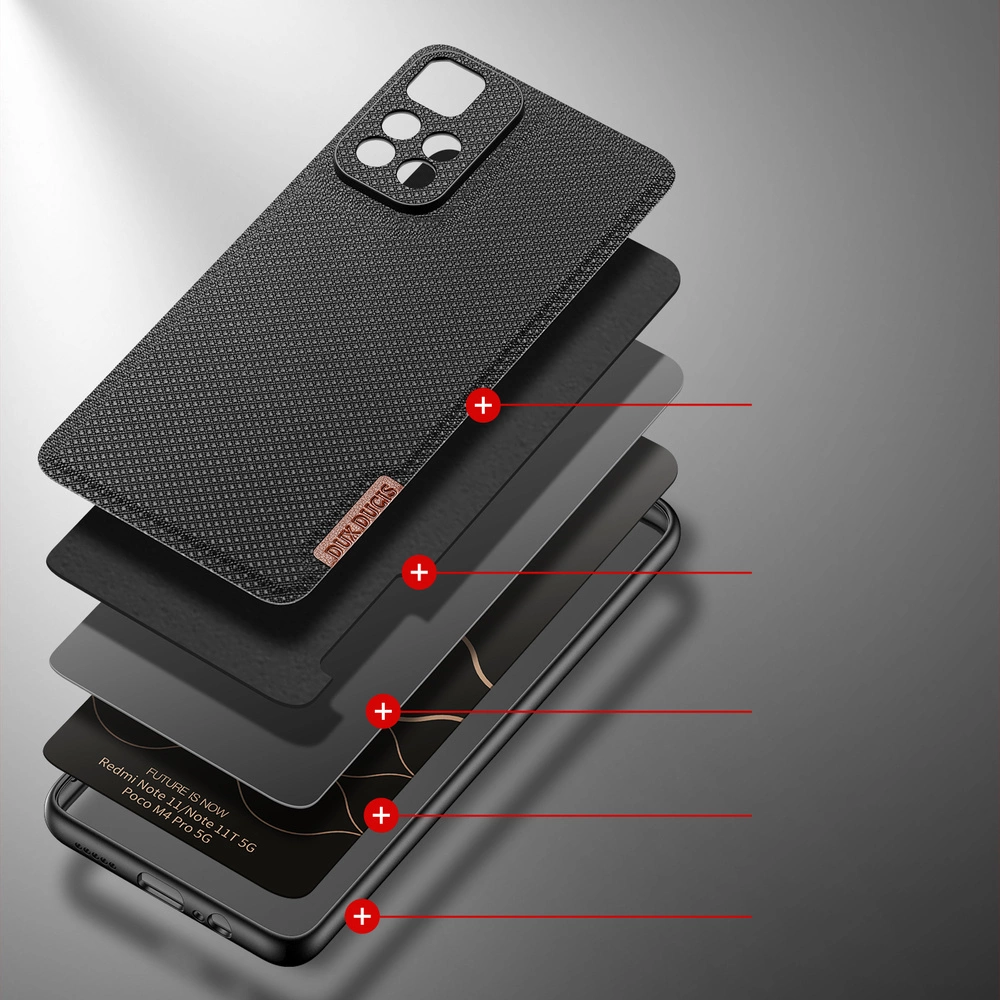 Dux Ducis Fino case cover covered with nylon material Poco M4 Pro 5G blackeng