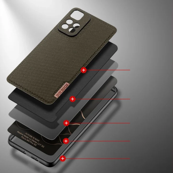 Dux Ducis Fino case cover covered with nylon material Poco M4 Pro 5G greeneng