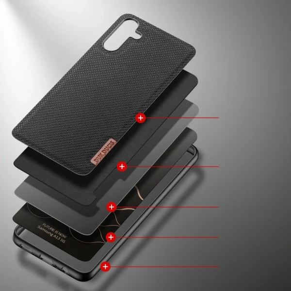 Dux Ducis Fino case is nylon covered Samsung Galaxy A13 5G blackeng