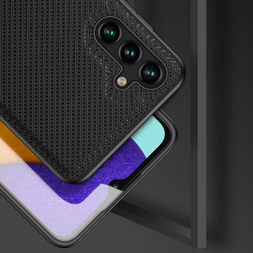 Dux Ducis Fino case is nylon covered Samsung Galaxy A13 5G blackeng