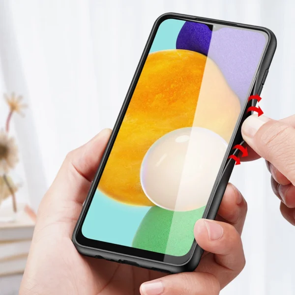 Dux Ducis Fino case is nylon covered Samsung Galaxy A13 5G blackeng