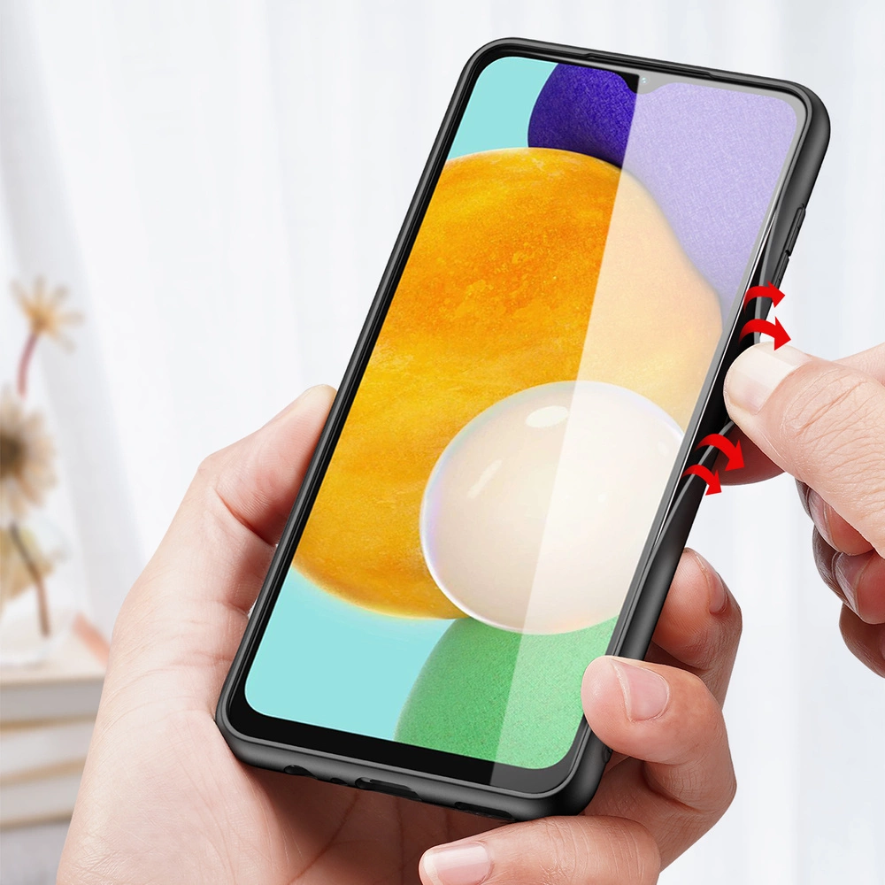 Dux Ducis Fino case is nylon covered Samsung Galaxy A13 5G blackeng