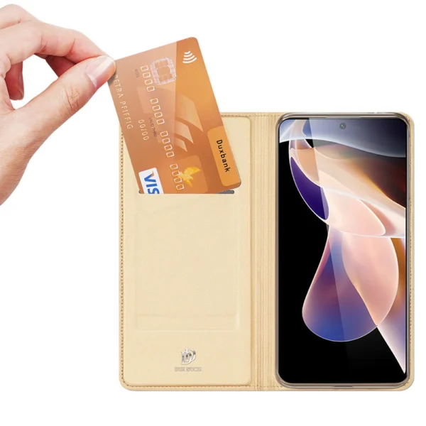 Dux Ducis Skin Pro holster case with flip cover Xiaomi Redmi Note 11 Pro+ 5G (China) / 11 Pro 5G (China) / Mi11i HyperCharge / POCO X4 NFC goldeng