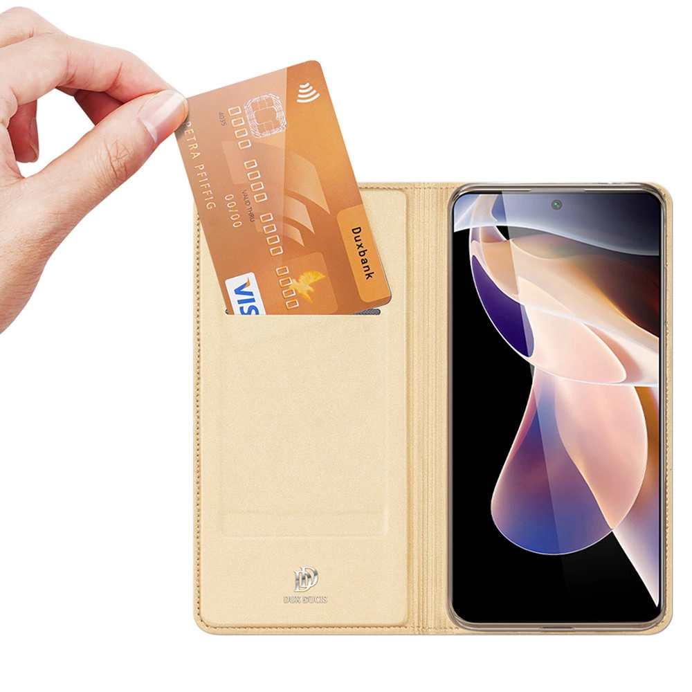 Dux Ducis Skin Pro holster case with flip cover Xiaomi Redmi Note 11 Pro+ 5G (China) / 11 Pro 5G (China) / Mi11i HyperCharge / POCO X4 NFC goldeng