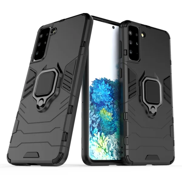 Ring Armor tough hybrid case cover + magnetic holder for Samsung Galaxy S22 + (S22 Plus) blackeng