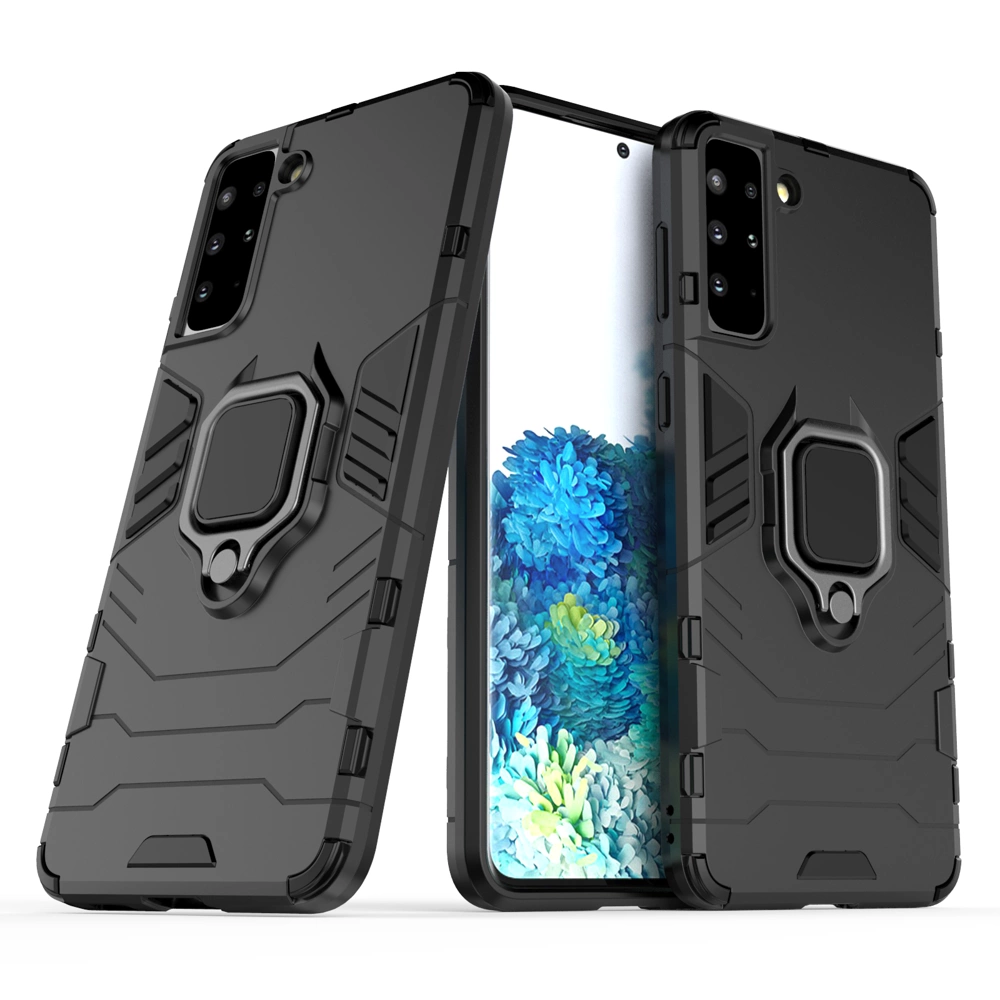 Ring Armor tough hybrid case cover + magnetic holder for Samsung Galaxy S22 + (S22 Plus) blackeng