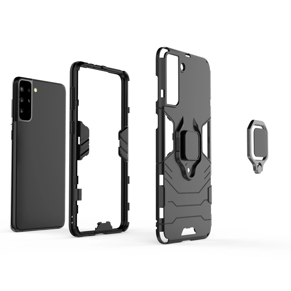 Ring Armor tough hybrid case cover + magnetic holder for Samsung Galaxy S22 + (S22 Plus) blackeng