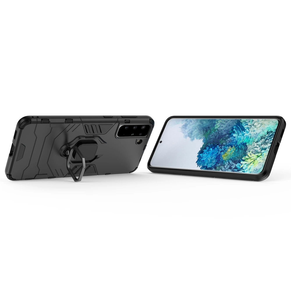 Ring Armor tough hybrid case cover + magnetic holder for Samsung Galaxy S22 + (S22 Plus) blackeng