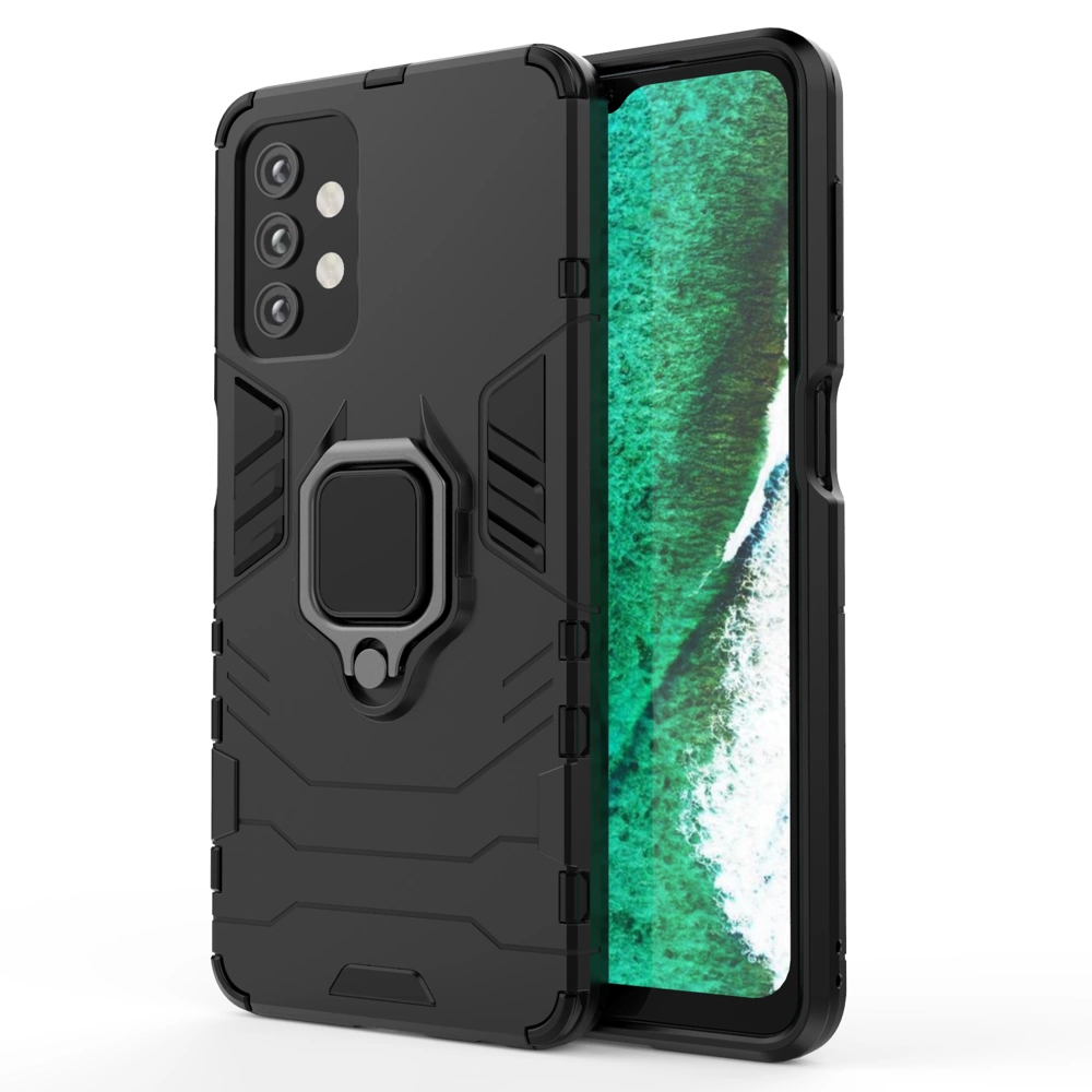 Ring Armor tough hybrid case cover + magnetic holder for Samsung Galaxy A33 5G blackeng