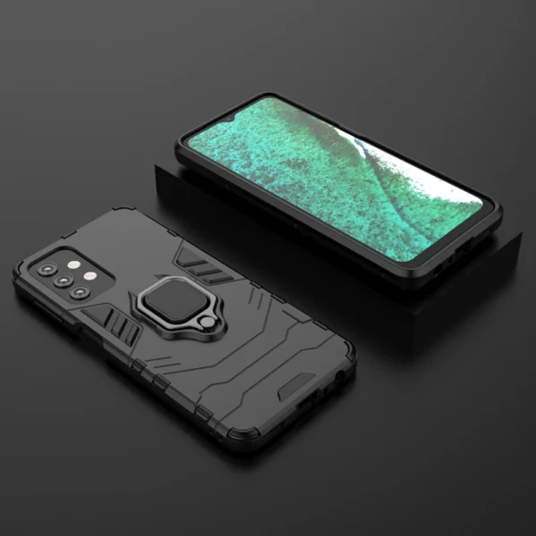 Ring Armor tough hybrid case cover + magnetic holder for Samsung Galaxy A33 5G blackeng