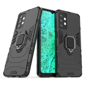 Ring Armor tough hybrid case cover + magnetic holder for Samsung Galaxy A13 5G blackeng