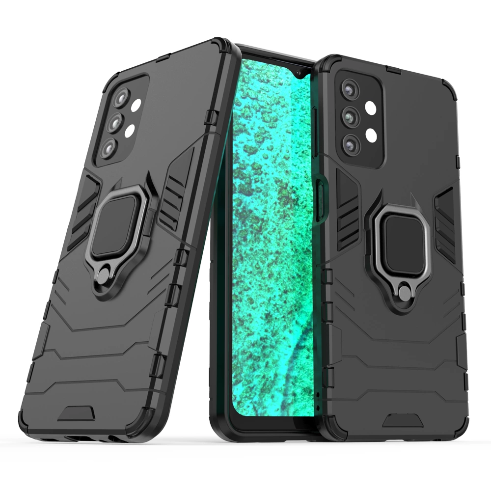 Ring Armor tough hybrid case cover + magnetic holder for Samsung Galaxy A13 5G blackeng