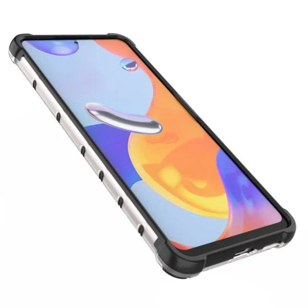 Honeycomb case armored cover with a gel frame for Xiaomi Redmi Note 11 Pro + / 11 Pro blackeng