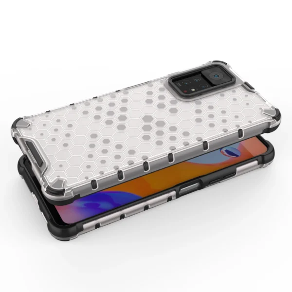 Honeycomb case armored cover with a gel frame for Xiaomi Redmi Note 11 Pro + / 11 Pro blackeng