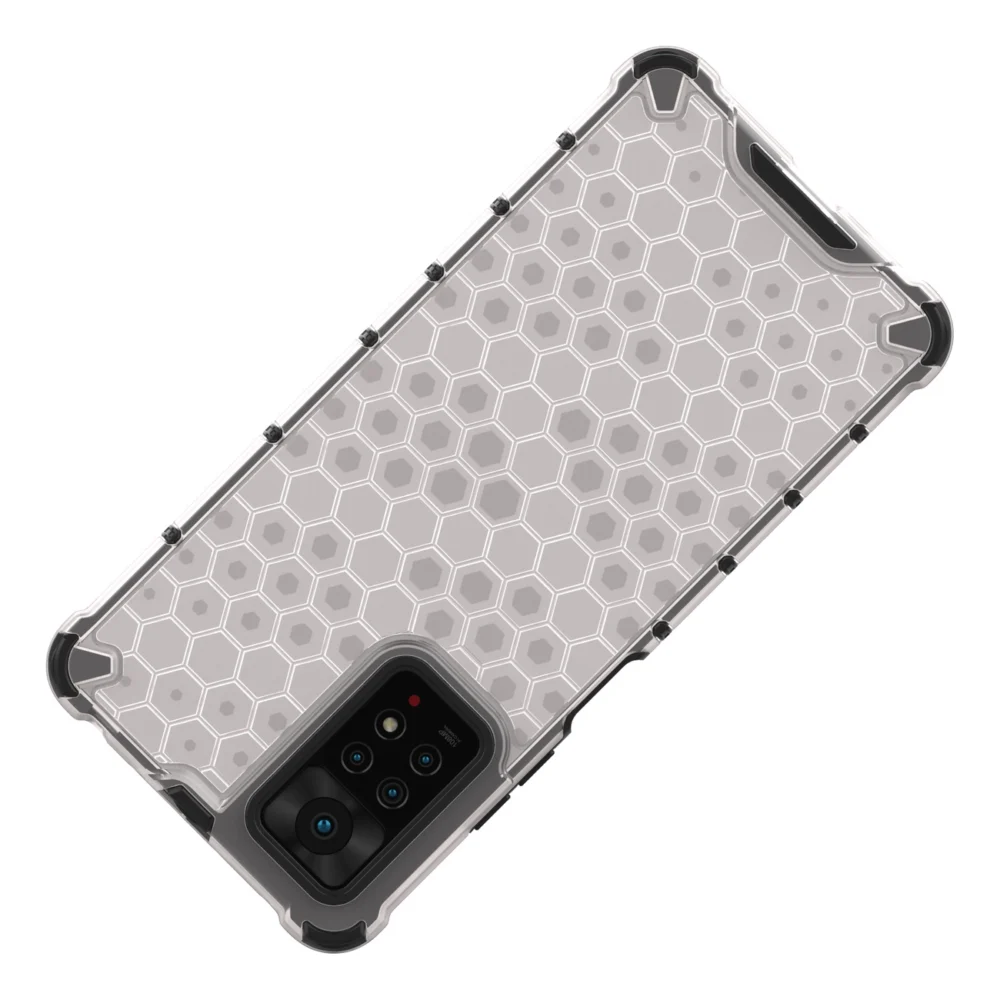 Honeycomb case armored cover with a gel frame for Xiaomi Redmi Note 11 Pro + / 11 Pro blackeng