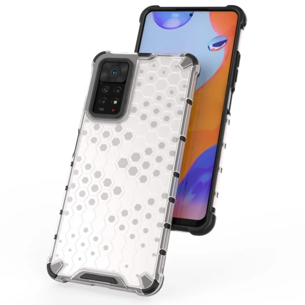 Honeycomb case armored cover with a gel frame for Xiaomi Redmi Note 11 Pro + / 11 Pro blackeng