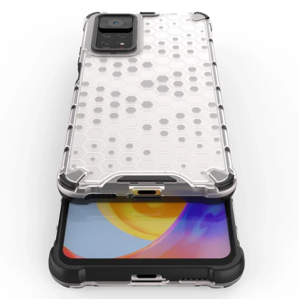 Honeycomb case armored cover with a gel frame for Xiaomi Redmi Note 11 Pro + / 11 Pro blackeng