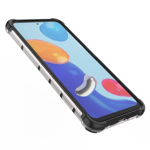 Honeycomb case armored cover with a gel frame for Xiaomi Redmi Note 11S / Note 11 blackeng