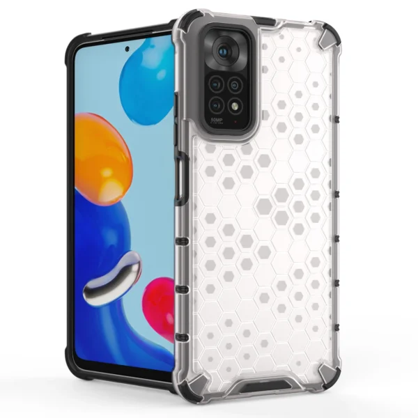 Honeycomb case armored cover with a gel frame for Xiaomi Redmi Note 11S / Note 11 blackeng