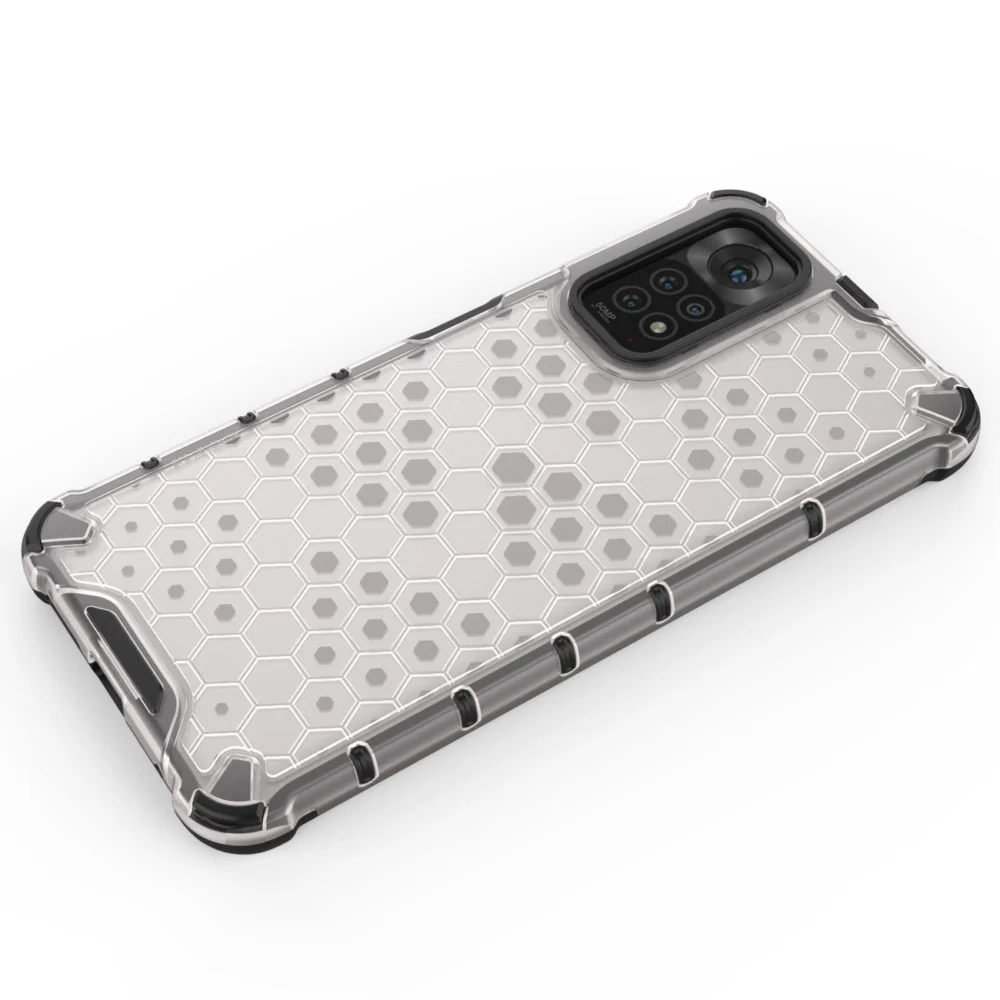 Honeycomb case armored cover with a gel frame for Xiaomi Redmi Note 11S / Note 11 blackeng