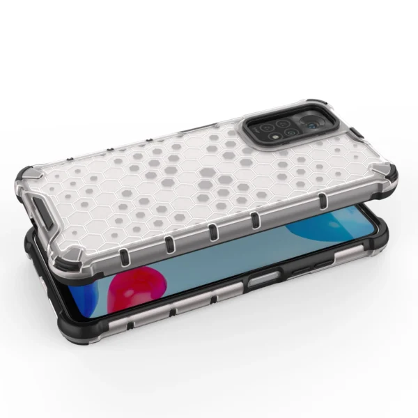 Honeycomb case armored cover with a gel frame for Xiaomi Redmi Note 11S / Note 11 blackeng