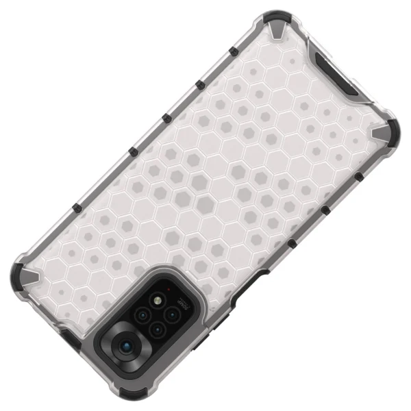 Honeycomb case armored cover with a gel frame for Xiaomi Redmi Note 11S / Note 11 blackeng