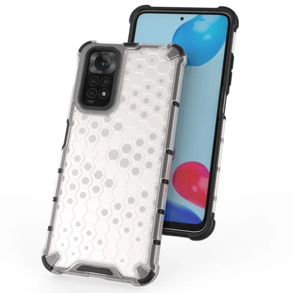 Honeycomb case armored cover with a gel frame for Xiaomi Redmi Note 11S / Note 11 blackeng