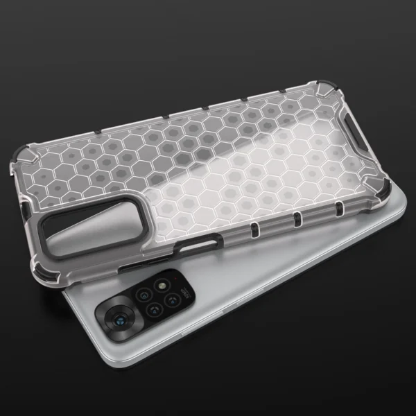 Honeycomb case armored cover with a gel frame for Xiaomi Redmi Note 11S / Note 11 blackeng