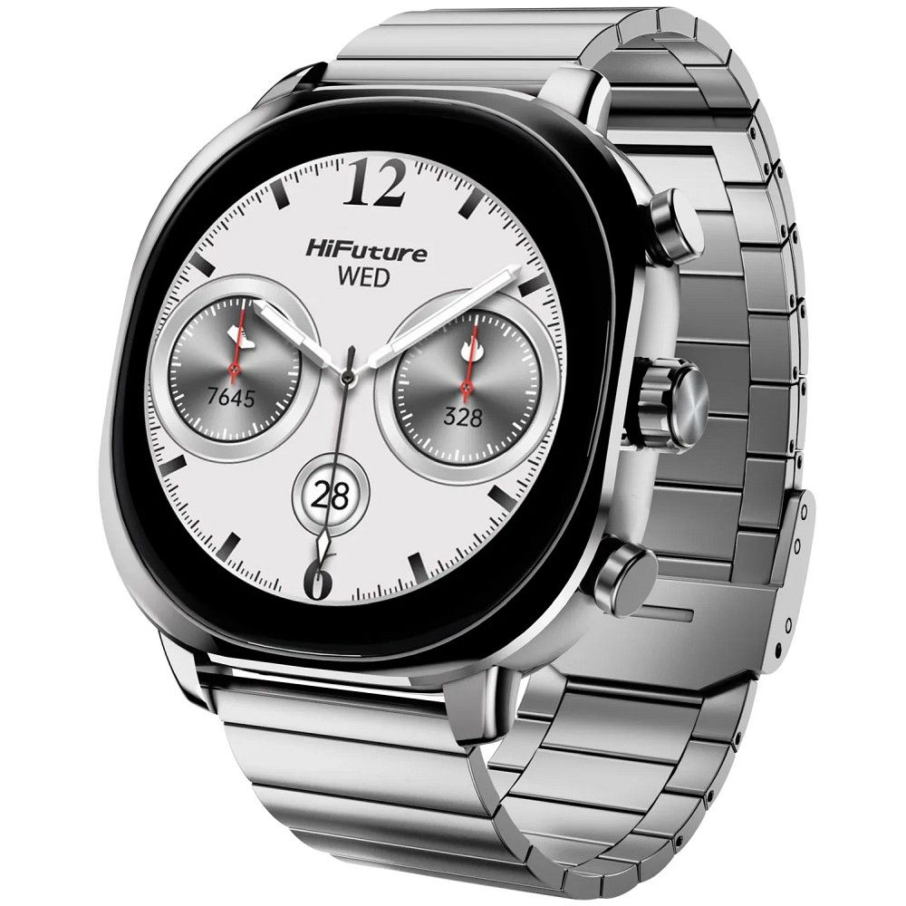 HIFUTURE stainless steel smartwatch with artificial intelligence AIX (OLED) (CORNING GLASS) silver