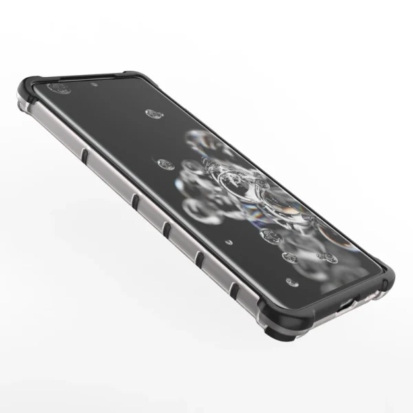 Honeycomb case armored cover with a gel frame for Samsung Galaxy S22 Ultra blueeng