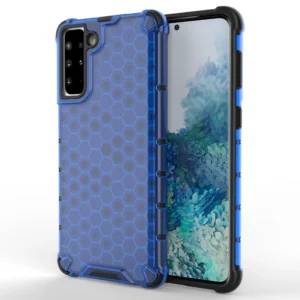 Honeycomb case armored cover with a gel frame for Samsung Galaxy S22 blueeng