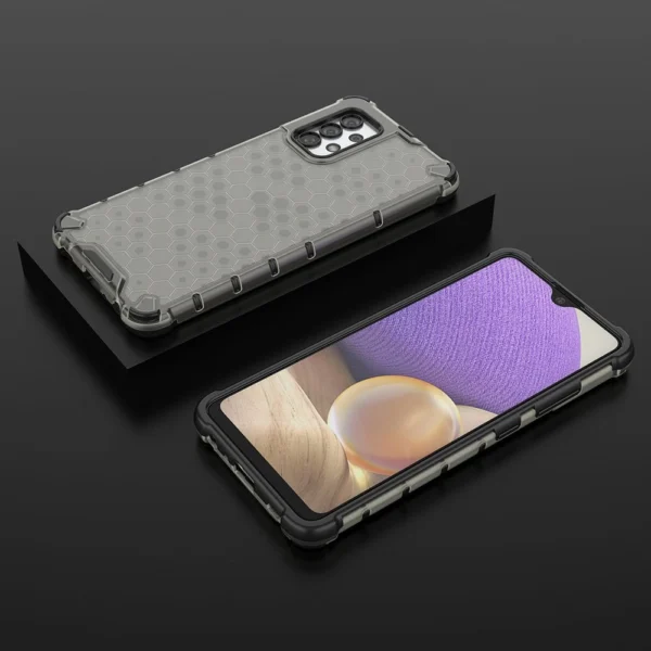 Honeycomb case armored cover with a gel frame for Samsung Galaxy A03s (166.5) blackeng