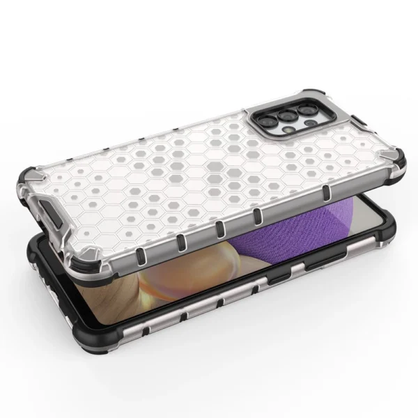 Honeycomb case armored cover with a gel frame for Samsung Galaxy A03s (166.5) blackeng