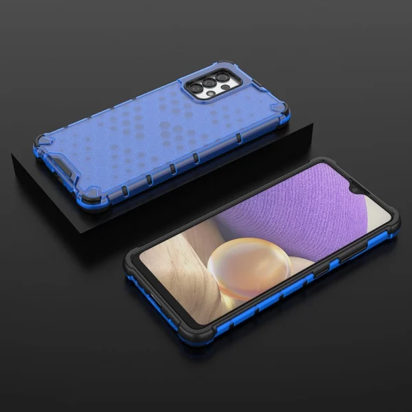 Honeycomb case armored cover with a gel frame for Samsung Galaxy A03s (166.5) blueeng