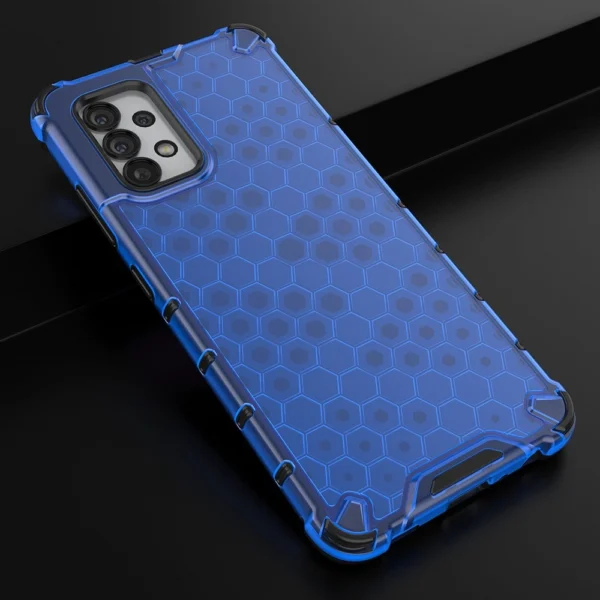 Honeycomb case armored cover with a gel frame for Samsung Galaxy A03s (166.5) blueeng
