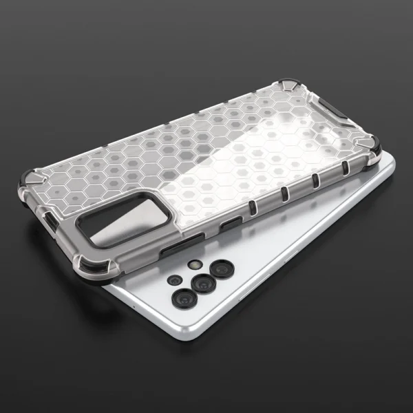 Honeycomb case armored cover with a gel frame for Samsung Galaxy A13 5G transparenteng