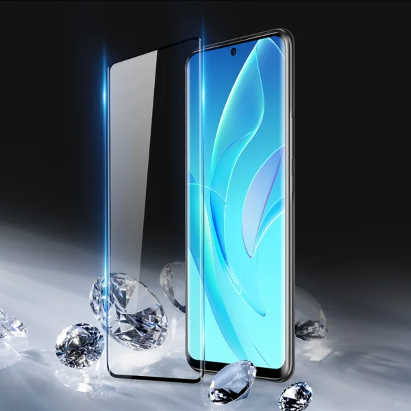 Dux Ducis Curved Glass Tempered glass for Honor 60 Pro with a black frameeng