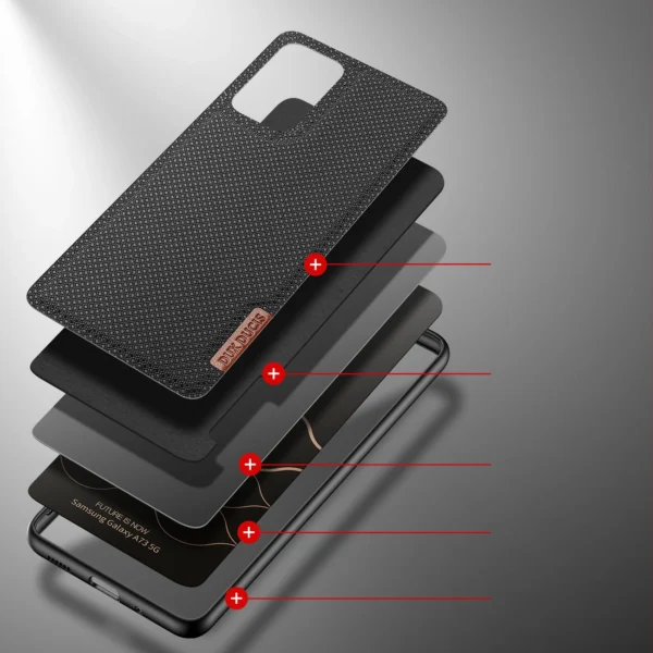 Dux Ducis Fino case cover, nylon material Samsung Galaxy A73 blackeng