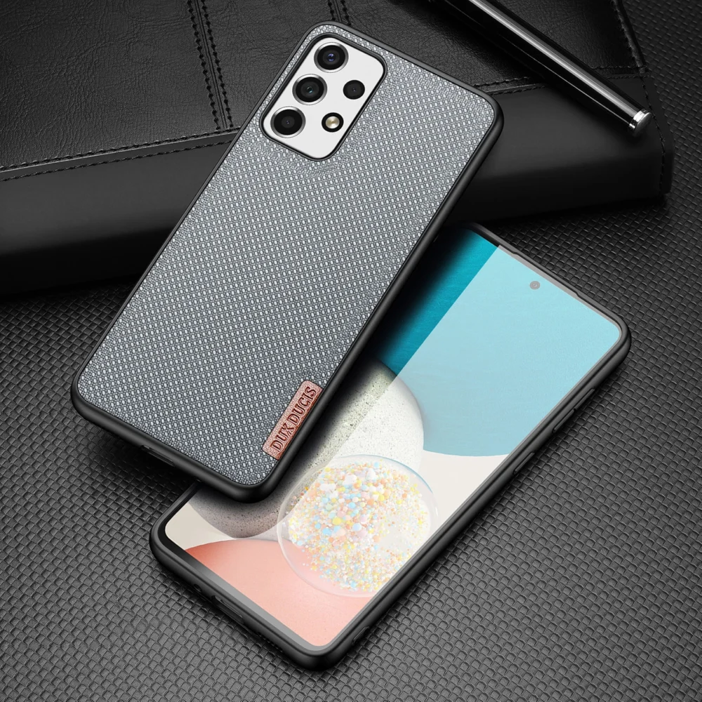 Dux Ducis Fino case is made of nylon material for Samsung Galaxy A73 blueeng