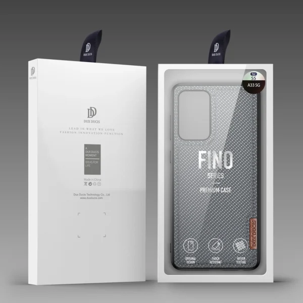 Dux Ducis Fino case is made of nylon material for Samsung Galaxy A73 blueeng