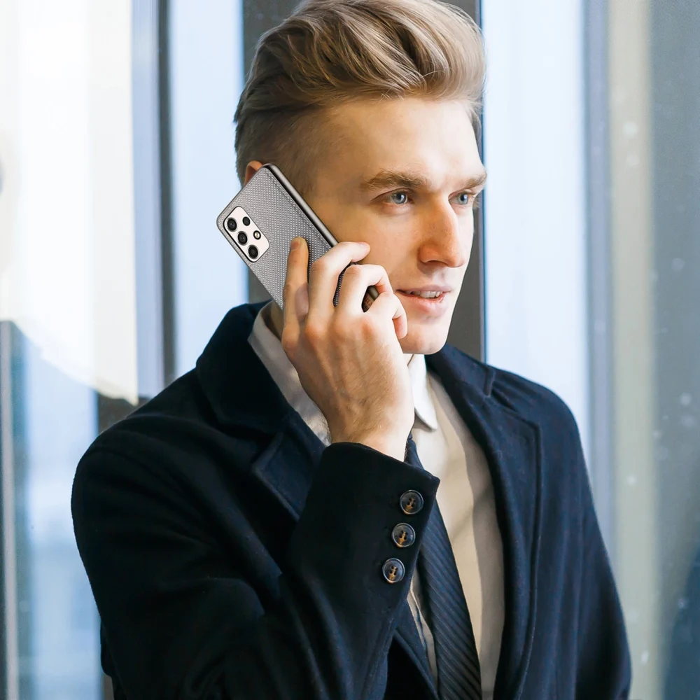 Dux Ducis Fino case is made of nylon material for Samsung Galaxy A73 blueeng