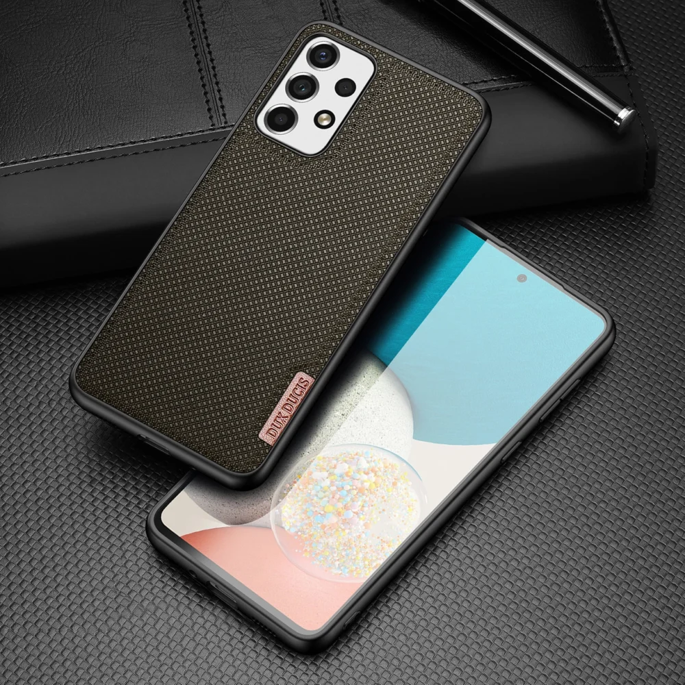 Dux Ducis Fino case is made of nylon material for Samsung Galaxy A73 greeneng