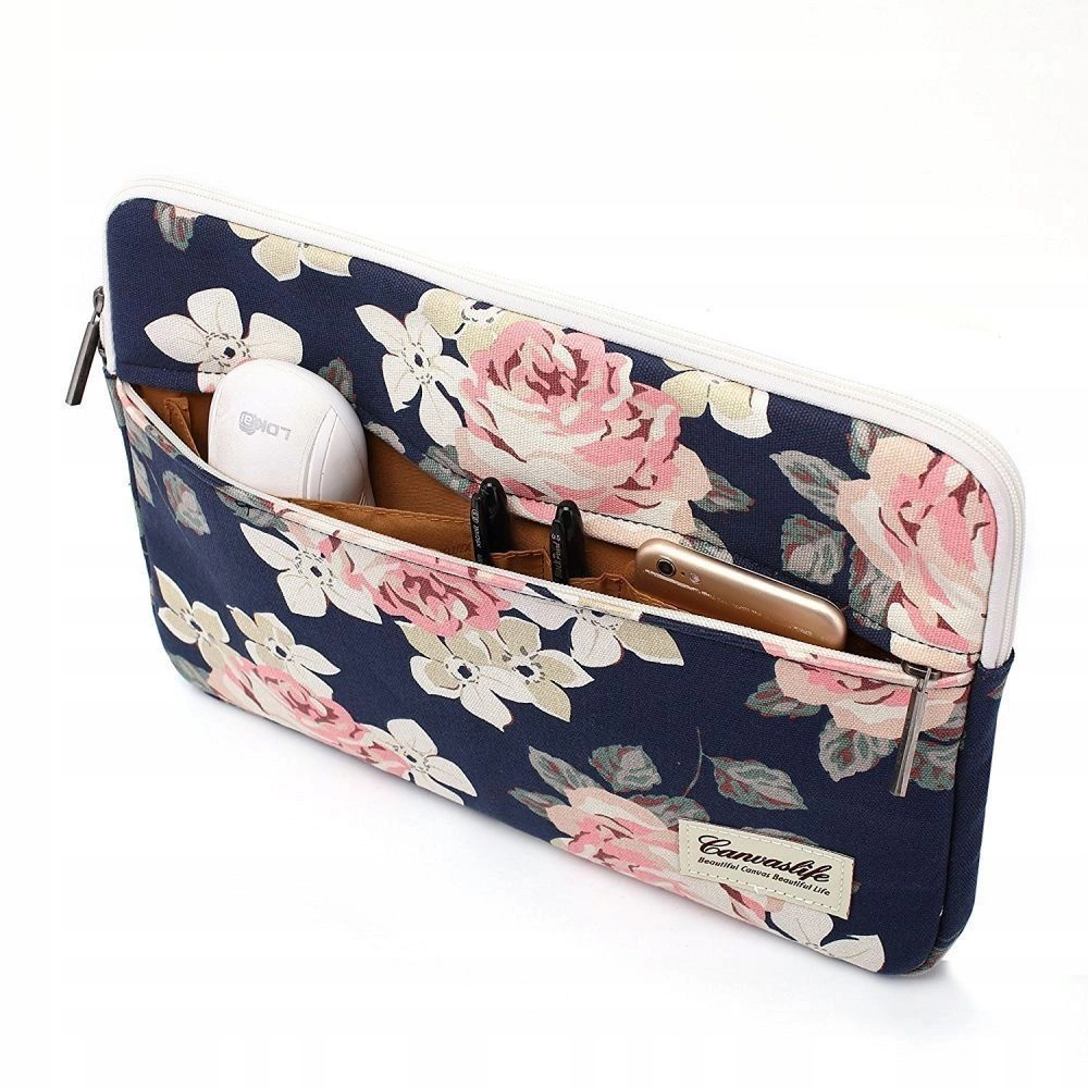 Canvaslife Sleeve for 13-14'' Laptop - Navy Blue and Pinkeng