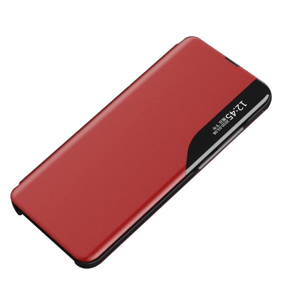 Eco Leather View Case an elegant case with a flap and stand function for Samsung Galaxy A73 redeng