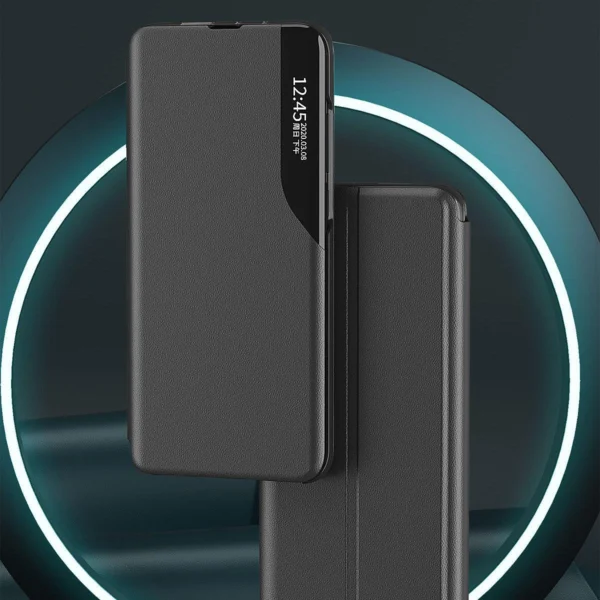 Eco Leather View Case an elegant case with a flap and stand function for Samsung Galaxy A73 redeng