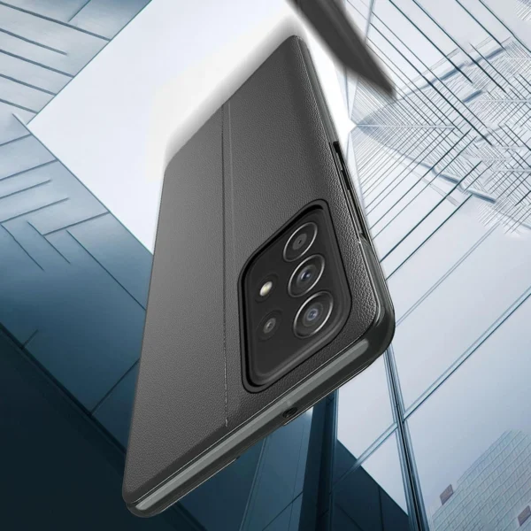 Eco Leather View Case an elegant case with a flap and stand function for Samsung Galaxy A73 redeng