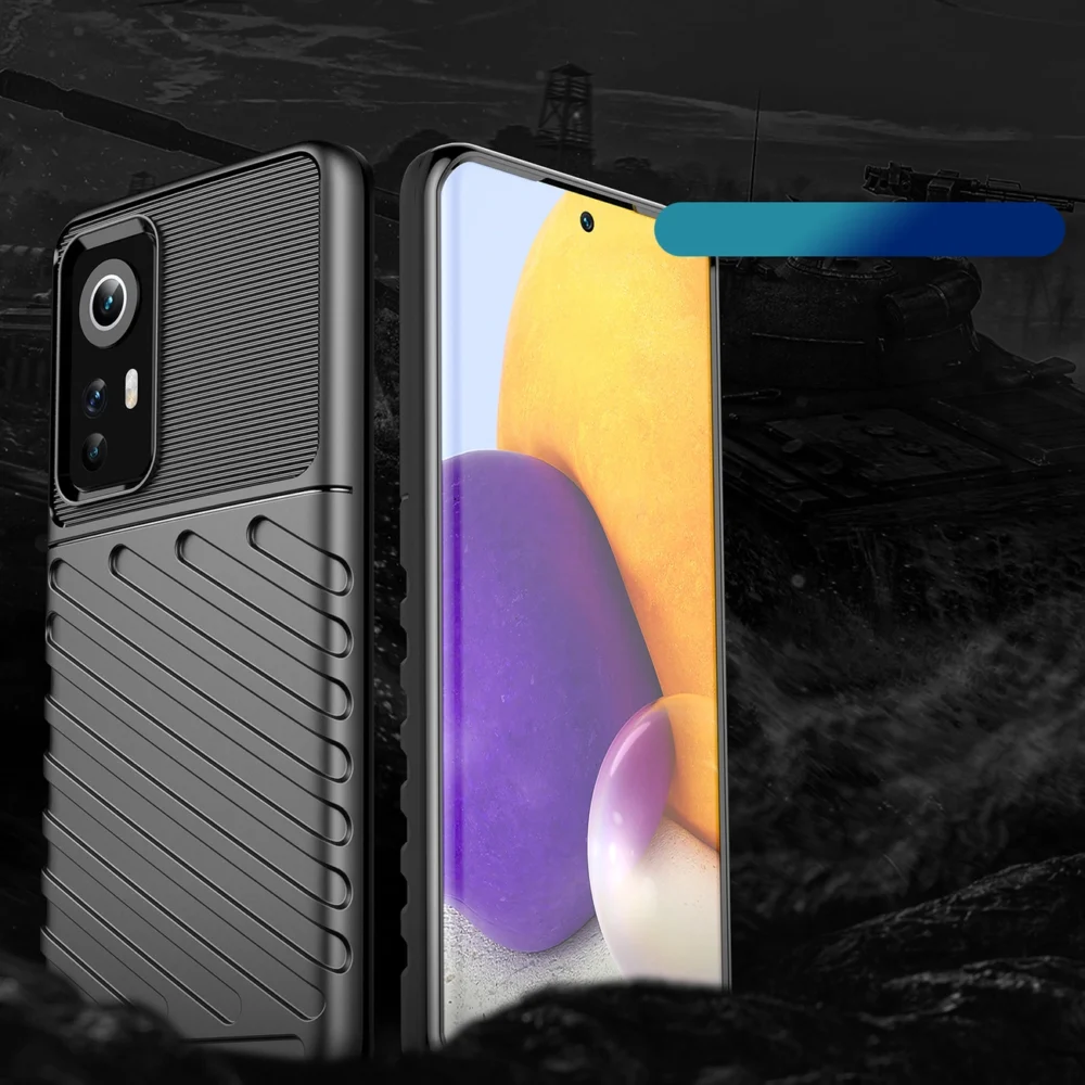 Thunder Case flexible armored cover for Xiaomi 12 / 12X blackeng