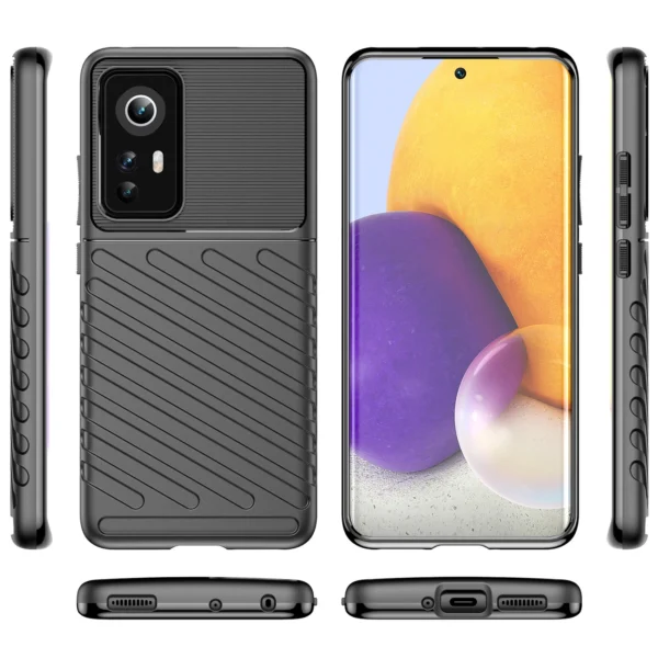 Thunder Case flexible armored cover for Xiaomi 12 / 12X blackeng