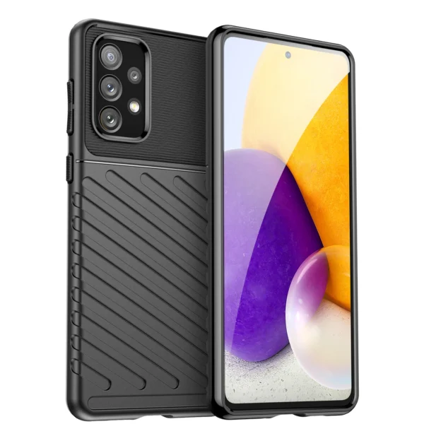 Thunder Case flexible armored cover for Samsung Galaxy A73 blackeng